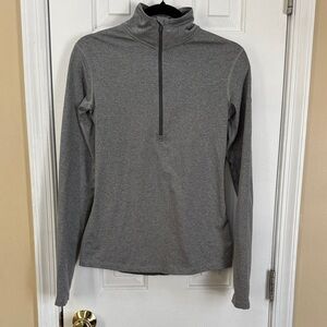 Nike Heather Gray Quarter-Zip Pullover